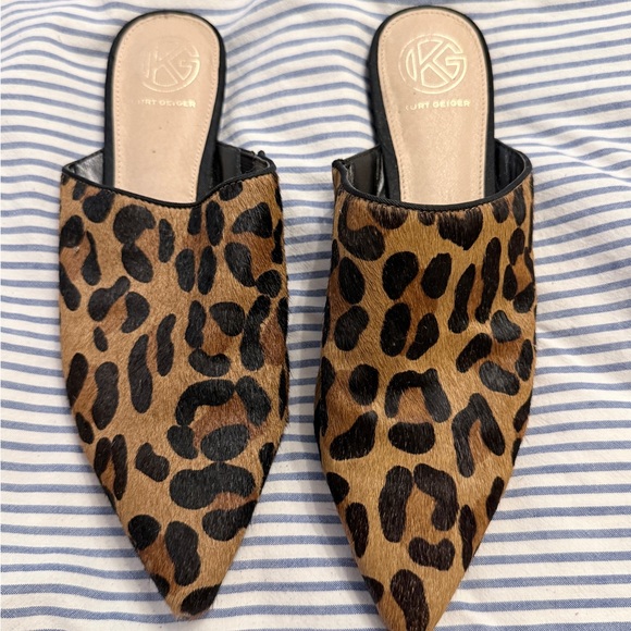 Kurt Geiger Shoes - Kurt Geiger Brown and Black Animal Print Mules